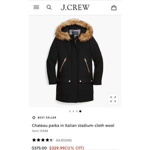 J.Crew Chateau parka - Italian stadium cloth wool